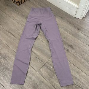 EUC - lululemon leggings - worn once or twice - dusty purple - ribbed